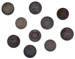 1893KB 20f Ni + 1894KB 10f Ni + 1909KB 10f Ni + 1916KB 20f Fe + 1918KB 10f Fe + 1920KB 20f Fe (4db) ...