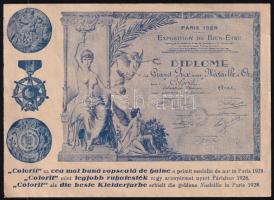 cca 1928 Arad, Colorit ruhafesték háromnyelvű illusztrált reklám szórólap, 10,5x14,5 cm