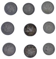 1946-1949. 1Ft Al "Kossuth-címer" (2xklf) + 1949-1952. 1Ft Al "Rákosi-címer" (4d...