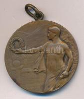 1913. "Soproni Líceumi Tornakör II. 1913 X/11" kétoldalas vert bronz díjérem T:1-