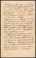 1890 Nagyváradi Horváth Gyula (1843-1897) politikus, kormánybiztos saját kézzel írt, baráti hangvéte...