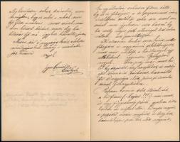 1890 Nagyváradi Horváth Gyula (1843-1897) politikus, kormánybiztos saját kézzel írt, baráti hangvéte...