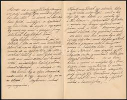 1890 Nagyváradi Horváth Gyula (1843-1897) politikus, kormánybiztos saját kézzel írt, baráti hangvéte...