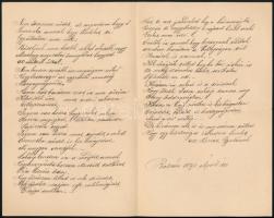 1890 Nagyváradi Horváth Gyula (1843-1897) politikus, kormánybiztos saját kézzel írt, baráti hangvéte...