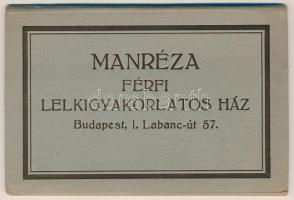Budapest II. Labanc út 57. Manréza férfi lelkigyakorlatos ház - leporellofüzet 20 lappal (nem képeslap hátoldalú)
