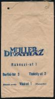 cca 1940-60 3 db reklám papírzacskó: Müller Divatház (Bp.); Forte; Nyár, üdülés, Pax golyóstolla, Ka...