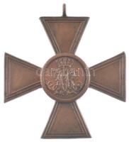 Német Államok / Szászország ~1914-1918. Tiszti szolgálati jel 25 éves szolgálatért bronz replikája mellszalag nélkül T:1-,2 German States / Saxony ~1914-1918. Long Service Cross for 25 Years bronze replica without ribbon C:AU,XF