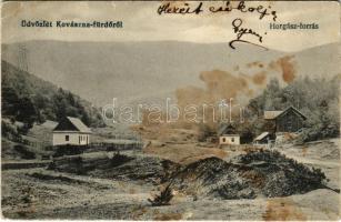 1918 Kovászna-fürdő, Baile Covasna; Horgász forrás / mineral water spring (Rb)