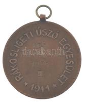 1931. "Rákosligeti Úszó Egyesület 1911 - Kerületi bajnokság 1931 III" kétoldalas vert bron...