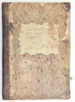 cca 1850-1897 Döbrököz (Tolna megye), céhmesterek lajstroma, 44 beírt lap érdekes bejegyzésekkel, kissé sérült korabeli félbőr kötésben, 40x30 cm