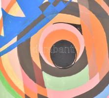 Sugár Gábor (1976-): Színes formák. Akril, vászon, jelzett, hátoldalán autográf felirattal és a művé...