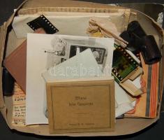 Érdekes vegyes fotótétel negatívok, filmerk, képek cc 1920-1960