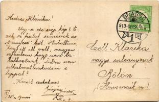 1913 Brassó, Kronstadt, Brasov; gyerek színészek az "Aranyeső" darabban / children actors....