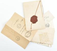1888 Szatymazi postatisztviselő asszony kinevezési okmányai, szerződései, egy-két személyes vonatkozású levele