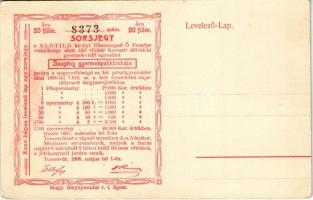 Vajdahunyad, Hunedoara; vár. Hátoldaln sorsjegy a Szegény gyermekpoliklinika javára / castle. Charit...