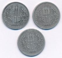 Ausztria 1893-1901. 1K Ag "Ferenc József" (32xklf) T:2-,3 Austria 1893-1901. 1 Corona (3xd...