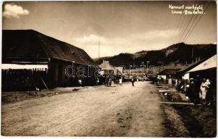 1929 Palotailva, Lunca Bradului; utca, Konnert vendéglő street, restaurant. photo