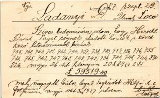 1927 Lippa, Lipova; Weszely Béla első lippai hordógyáros, román királyi udvari szállító reklámlapja ...