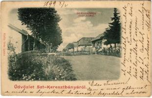 1899 (Vorläufer) Szentkeresztbánya, Vlahita Noua, Minele Lueta (Szentegyháza, Vlahita); Fürdő bejárata. Siska Ignác kiadása / spa entrance (EK)