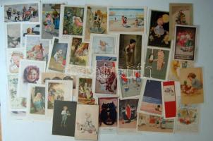 400 db jó minőségű kutya, macska és más állat motívum lap sok lithoval / 400 good quality animal the...