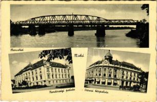 1942 Makó, Maros híd, Rendőrségi palota, Városi bérpalota