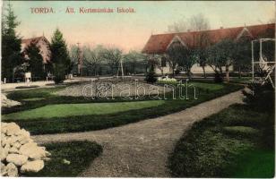 1910 Torda, Turda; Állami kertmunkás iskola. Füssy József kiadása / gardener school (EK)