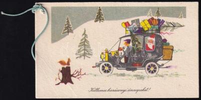 Gobbi Hilda (1913-1988) színésznő autográf sorai üdvözlő kártyán