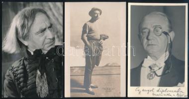 Rátkai Márton (1881-1951) színművészt ábrázoló 3 db fotó különböző életkorokban