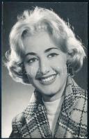 Hacser Józsa (1931-2014) színésznő autográf dedikálással ellátott fotója