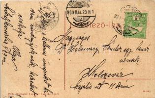 1909 Székelykeresztúr, Kristur, Cristuru Secuiesc (Sacuesc); Kossuth Lajos utca, Korona szálloda. Le...