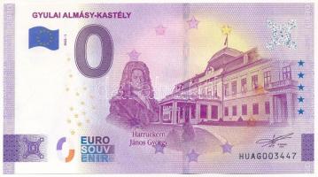 2022. 0E szuvenír bankjegy Gyulai Almáy-kastély T:I Hungary 2022. 0 Euro souvenir banknote Almásy Castle, Gyula C:UNC