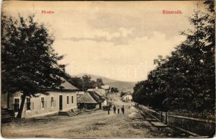 Rónaszék, Costiui (Máramaros); Fő utca. Wizner és Dávid kiadása / main street (vágott / cut)