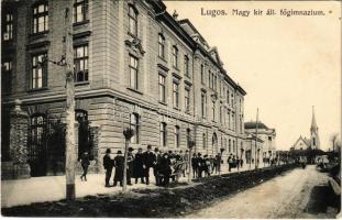 1912 Lugos, Lugoj; M. kir. állami főgimnázium. Auspitz Adolf kiadása / grammar school (EK)