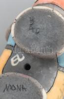 Elefánt figura, kerámia, jelzett, hibátlan, m: 11 cm