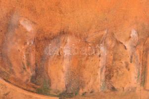 Litkei József (1922-1988): Sámson I. Bőrkép, hátoldalán Vizualart címkén feliratozott, fakeretben, 5...