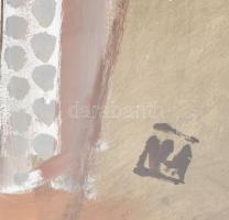 Novák András (1936-2017): Száraz virágok. Olajtempera, farost, jelzett, hátoldalán autográf feliratt...