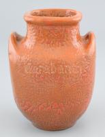 Pesthidegkúti váza a Hortensia sorozatból. Színes mázakkal festett kerámia, hibátlan. m:19cm