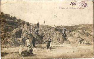 1911 Kolozs, Kolozs-sósfürdő, Kolozsfürdő, Cojocna; kirándulók / tourists. photo (r)