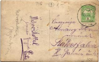 1911 Kolozs, Kolozs-sósfürdő, Kolozsfürdő, Cojocna; kirándulók / tourists. photo (r)