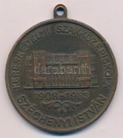 1983. Széchenyi István Kereskedelmi Szakközépiskola 1908-1983 egyoldalas, öntött Br emlékérem (51mm) T:2