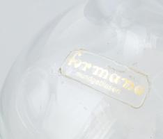 Formano üveg váza, jelzett, hibátlan, m: 12 cm