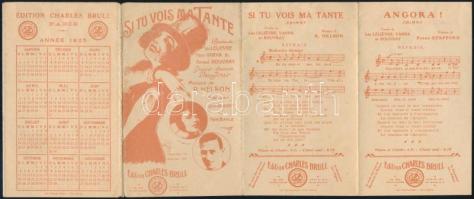 1925 Francia sanzon mini kotta naptárral