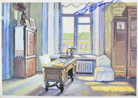 Összesen 33 db szovjet űrhajósoktól származó aláírás, albumban (A. P. Ceszevics: Lenin helyei a Krem...