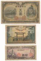 Japán 1930. 10Y + 1943. 50s + 1944. 10s + 1943-1944 5Y + Fülöp-szigetek / Japán megszállás 1942 1c &...