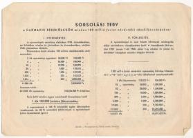 1952. "Harmadik Békekölcsön" sorsjegy 50Ft-ról, szárazpecséttel T:III,III-