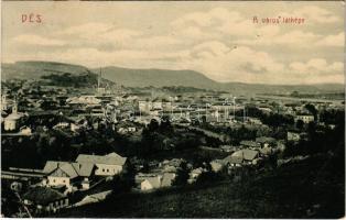 1908 Dés, Dej; látkép. 374. (W.L. ?) / general view (lyukak / pinholes)