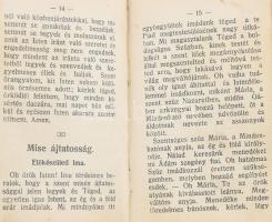 Régi díszes imakönyv 1889, sérült, 12x8 cm