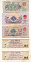 Kína 1962. 2j + 1972. 5j (2x) + 1979. 0.10Y-1Y (6db, 3xklf deviza tanúsítvány) T:II-III China 1962. ...