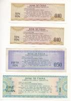 Kína 1962. 2j + 1972. 5j (2x) + 1979. 0.10Y-1Y (6db, 3xklf deviza tanúsítvány) T:II-III China 1962. ...