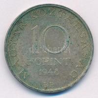 1948. 10Ft Ag "Széchenyi" T:2 patina Adamo EM2